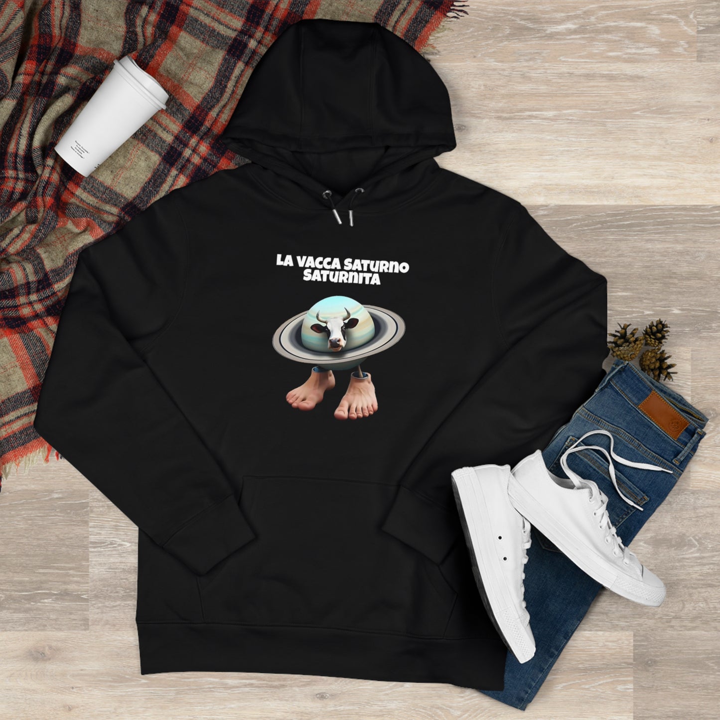 'LA VACCA SATURNO SATURNITA' - Unisex Hoodie
