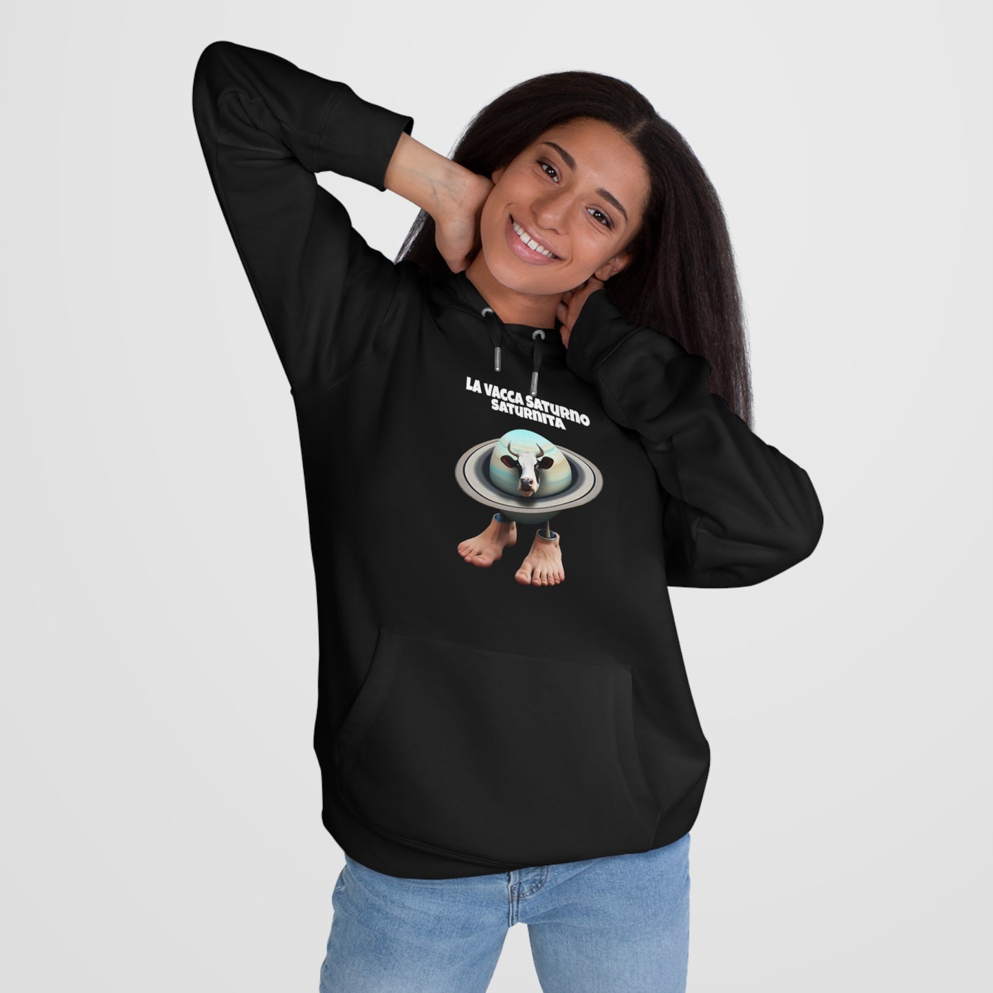 'LA VACCA SATURNO SATURNITA' - Unisex Hoodie